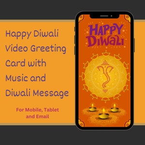 Happy Diwali 20 second Ganesha Maa Lakshmi Video Musical card with Diwali Message I Diwali Video I Get Free Personalization Name on Card image 3