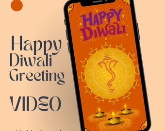 Happy Diwali 20 second Ganesha Maa Lakshmi Video Musical card with Diwali Message I Diwali Video I Get Free Personalization (Name on Card)