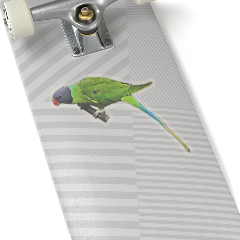 Slaty-headed Parakeet Kiss-Cut Stickers I Bird Photography I image 1