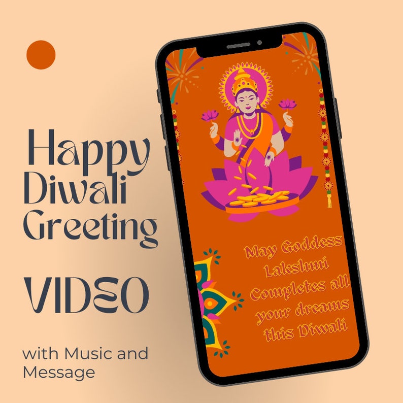 Happy Diwali 20 second Ganesha Maa Lakshmi Video Musical card with Diwali Message I Diwali Video I Get Free Personalization Name on Card image 2