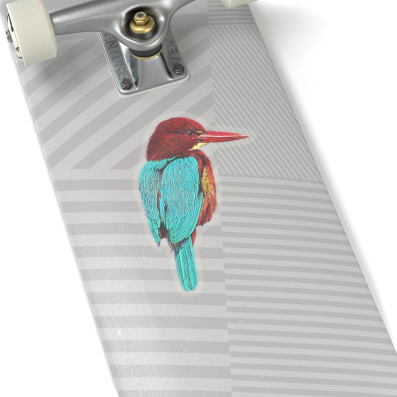 A beautiful White Throated Kingfisher Kiss-Cut Stickers I image 4