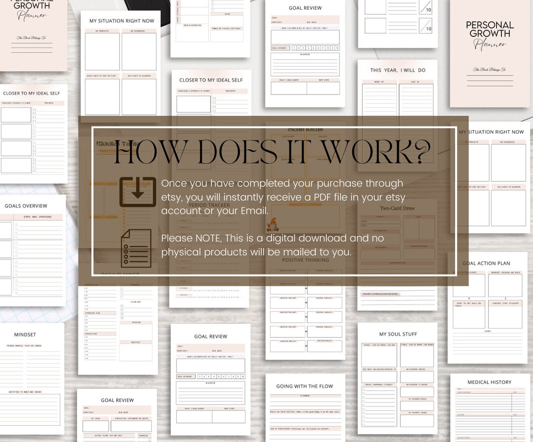 Personal Growth Planner | Printable ADHD Planner | Digital Adhd Journal ...