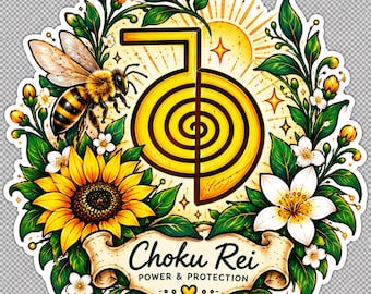 Reiki Nature inspired funny stickers collection, Reiki infused stickers , Gaia power stickers