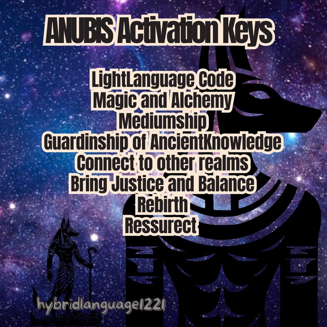 ANUBIS, Audio, Jackal, Light Language Activation Sirius Activation ...