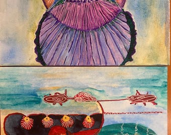 Lemurian Light Code Art: Channelled Watercolor, Energy Healing