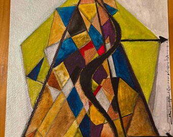 Sirius B Pyramid Art, Sacred Geometry, Multidimensional Awakening Journey, Hand Channeled Drawing