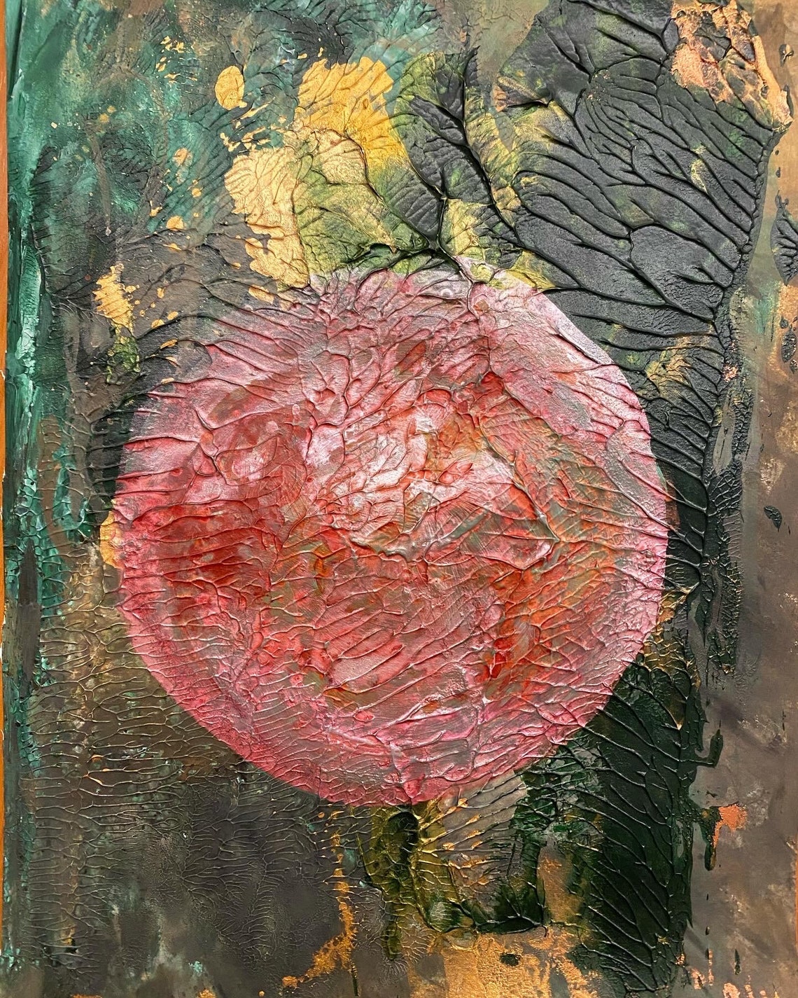 MARS Energy Art: Iridecent Planet Painting on A4 - Etsy