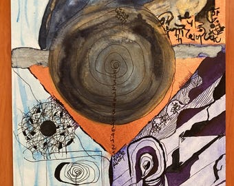 Andromeda Portal Light Language Art: DNA Activator, Hand-Drawn Original