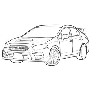 Subaru WRX STI digital print