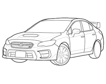 Subaru WRX STI wydruk cyfrowy
