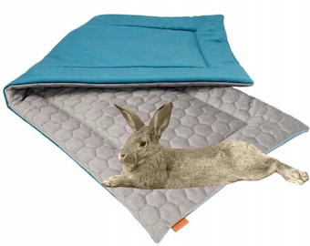 Alfombrilla acolchada impermeable para mascotas: Forro de terciopelo para jaulas de conejos y cobayas.