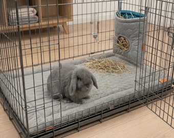 Mat voor knaagdierenkooi, mat voor cavia's, egels, konijnen, ratten, chinchilla's, mat voor konijnenkooi GRIJS - verkrijgbaar in vele maten en kleuren