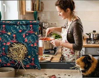 UKORY® stoffen hooimand voor kleine vachten - cavia's, konijnen en chinchilla's