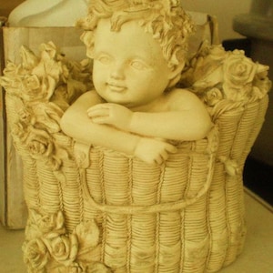 latex mould for making this lovely Cherub in Gift basket
