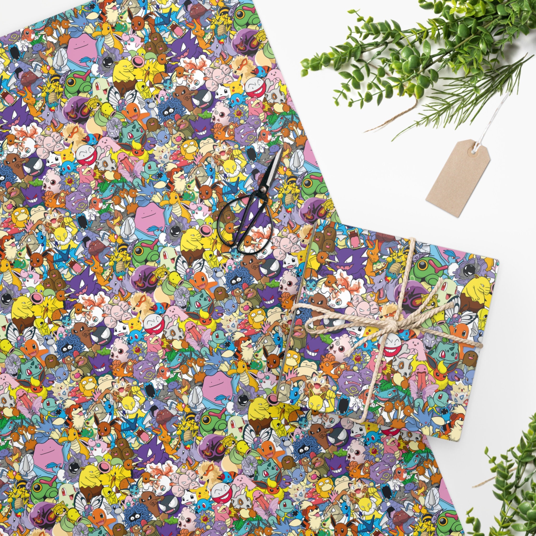 Pokemon Wrapping Paper - Etsy