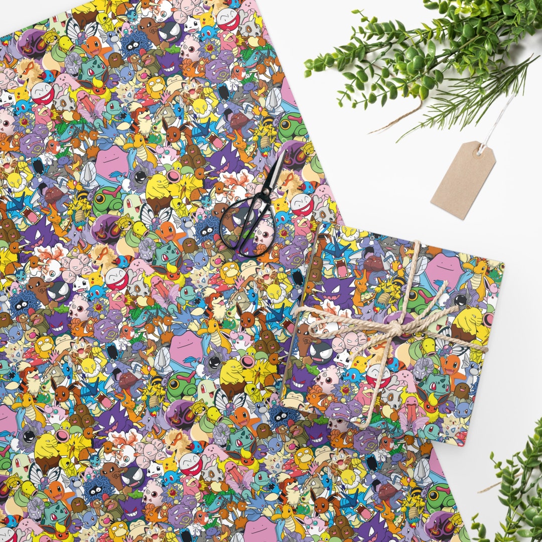 Pokemon Wrapping Paper Etsy
