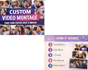 Custom Photo Video Montage, Mitzvah, Birthday, Graduation, Anniversary or Memorial Tribute Slideshow