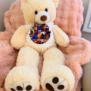Custom Photo Collage Teddy Bear Shirt – Personalized Plush Toy Apparel ...
