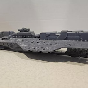 Epochentauglicher Schwerer Träger 10 Zoll Modell Gefechtsschiff Halo Bodenfertig Montiert