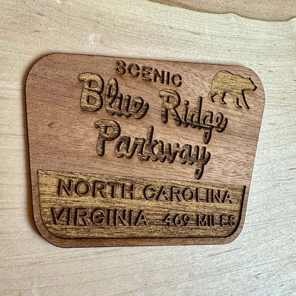 Blue Ridge Parkway Wooden Sticker