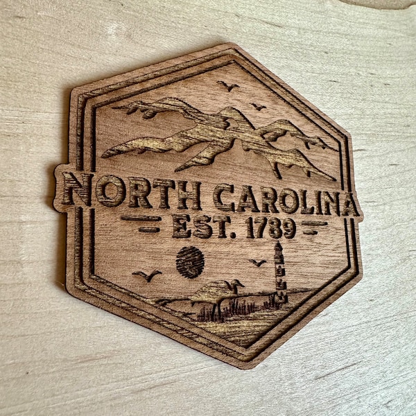 North Carolina Wooden Sticker