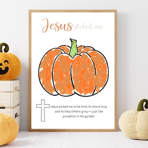 Pumpkin Torn Paper Craft Printable, Fall Bible Lesson Art for Kids ...