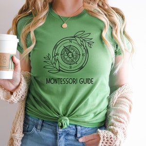 Montessori Guide Nature Compass Shirt - Teacher Appreciation - End of Year Montessori Teacher Gift - Elementary Montessori Guide T-Shirt