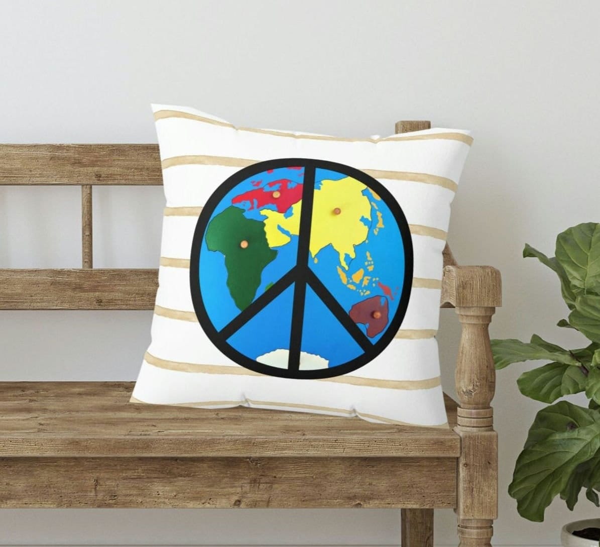Montessori Classroom Pillow - Peace Corner Decor, Peace Earth Kids