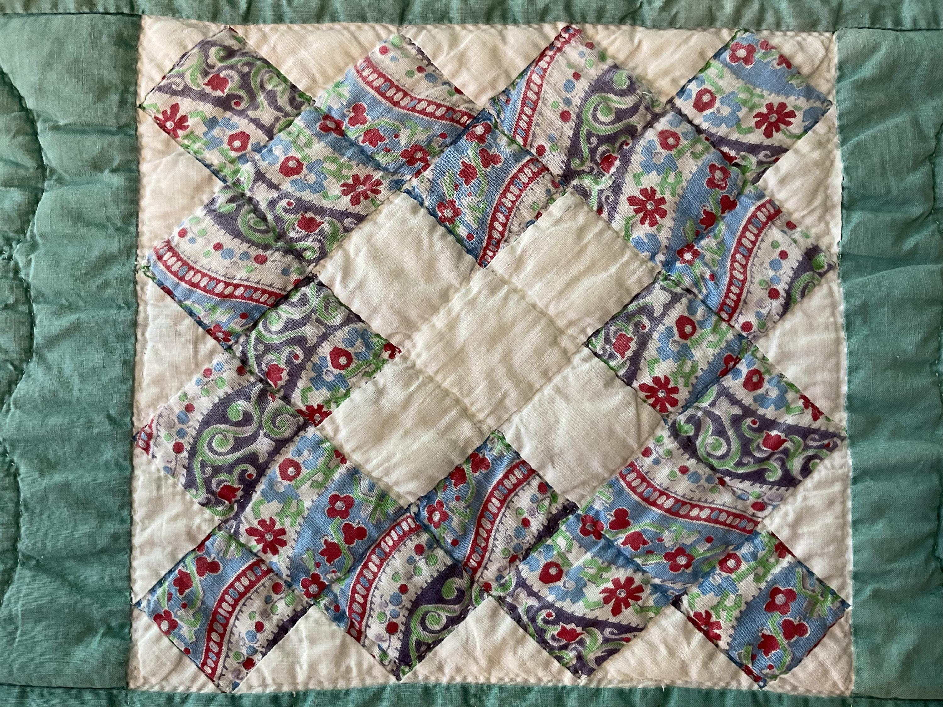 ヴィンテージキルト 9X パターン チェッカーボード パッチワーク