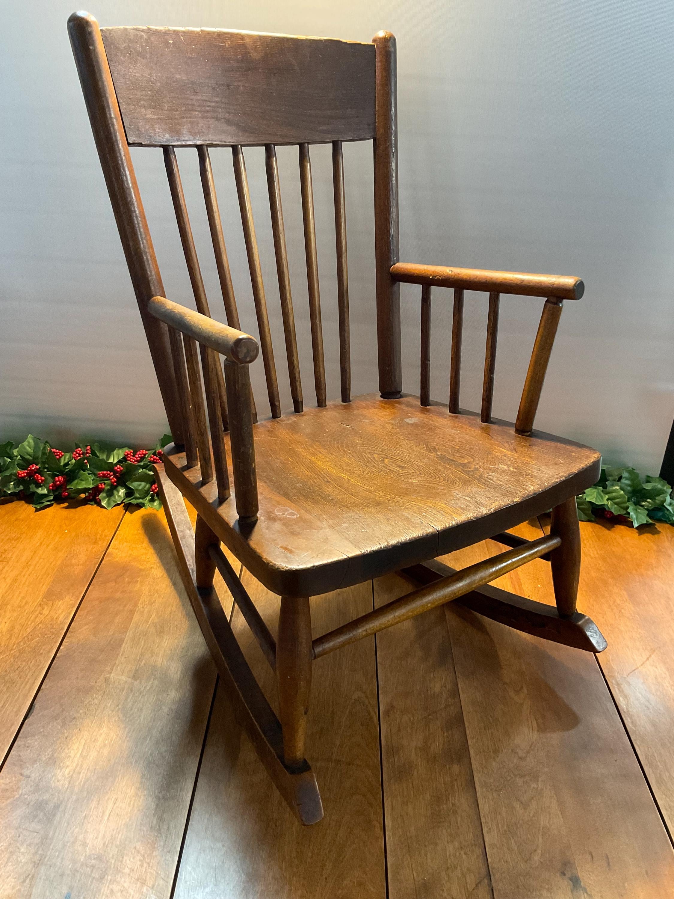アンティーク ヘイウッドブラザーズ オーク材 子供用ロッキングチェア