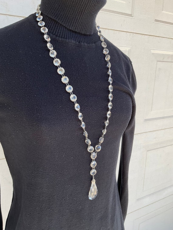 Vintage brilliant quartz rock crystal necklace, ar