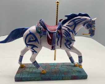 Trail of Painted Ponies: Vi&#39;s Violet Vision, Retired Carousel Horse Figurine
