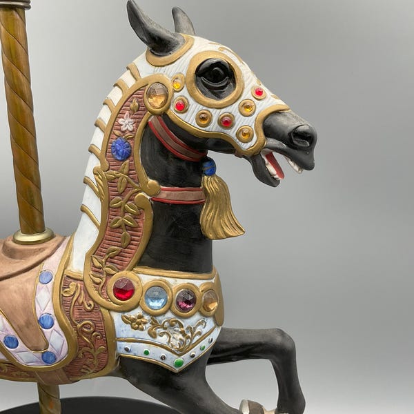 Vintage Porcelain large Carousel Horse: Tobin Fraley American Collection