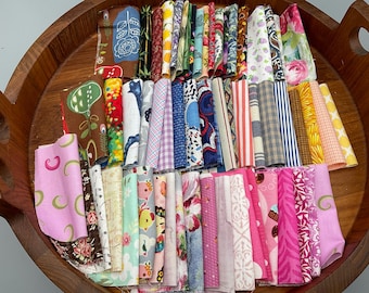 Cotton Quilting Fabric Squares: 50 Piece Variety Pack, Vintage & Designer Prints