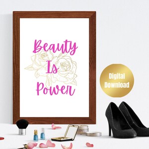 Beauty is Power Digital Wall Art| Beauty Empowerment