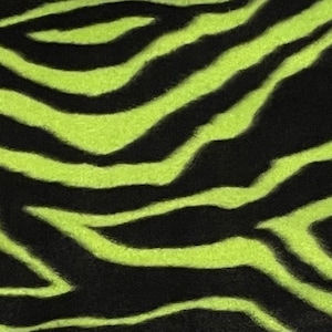Black & Green Zebra Print fleece Blanket