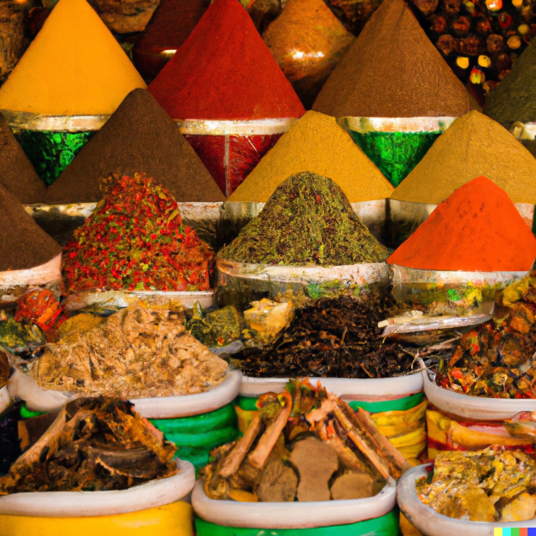 Indian Spice Market, Digital Art, Digital Download Etsy