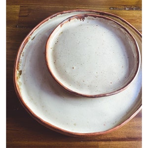 Speckled White Dinnerware Set | Stoneware Dishes | Stoneware Plates | Handmade Dinnerware | Farmhouse Style | Cottagecore | Rustic Kitchen