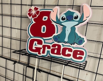 Personalised Stitch Birthday Cake Topper