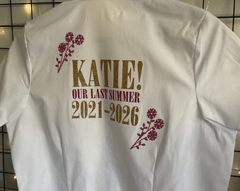 Mama Mia inspired last summer leavers shirt.