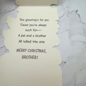 Vintage Christmas Card for Brother Retro Kitsch Combine Purchases for Free Shipping image 3