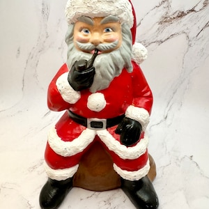 Cheeky Hand Painted Santa with Pipe - Combine Purchases for Free Shipping!