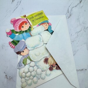 Vintage Christmas Card for Brother Retro Kitsch Combine Purchases for Free Shipping image 8