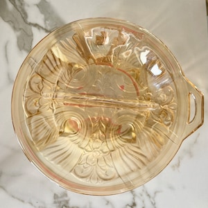 Indiana Glass - Iridescent Carnival Divided Relish Jewelry Trinket Dish - Marigold Carnival Glass -Combine Orders for Free Shipping!