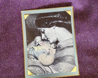 1 Vintage  Ephemera - Card Copy of “The Young Mother” by Charles West Cope