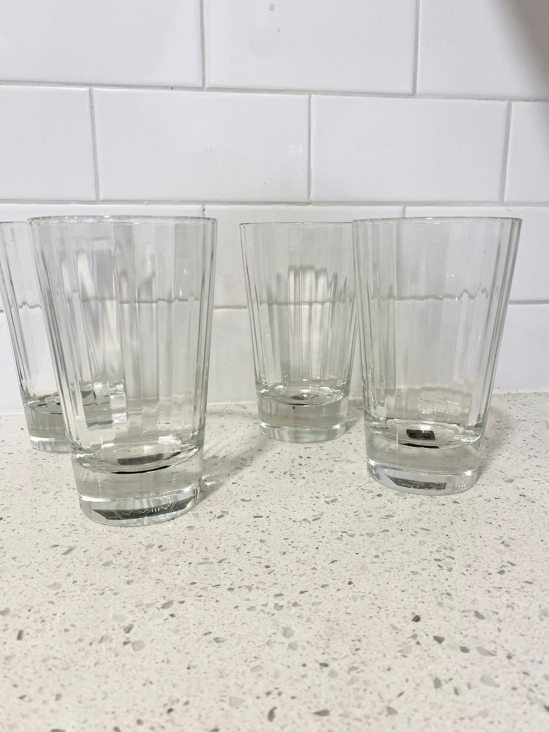 Set of 2 Mikasa Tumbler Glasses Water High Ball Glasses Combine