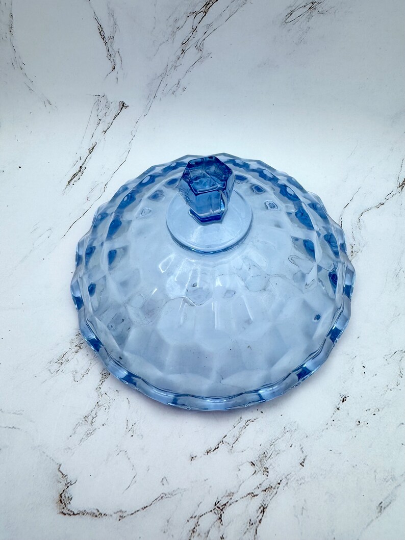 Vintage Light Blue Candy Dish With Lid Combine Purchases for Free