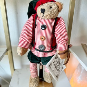 Enesco Teddy Tompkins &quot;Johnny&quot; Collectible Bear with Stand, Vintage 1997 - Combine Orders for Free Shipping