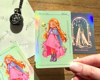 Magical Elf Princess Chibi Holographic Game Card: LOZ Photo Card