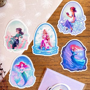 Packung mit 5 niedlichen Feenprinzessin-Aufklebern